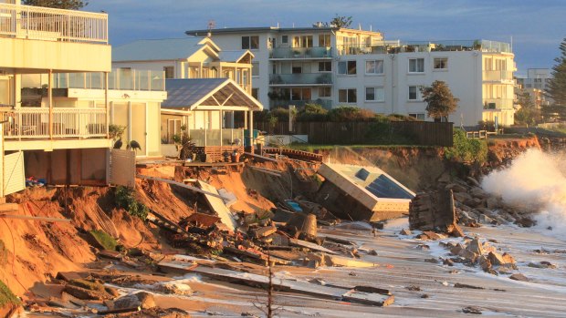 Collaroy Beach after an east coast low hit in June 2016. Extreme weather events are intensifying as the planet warms.