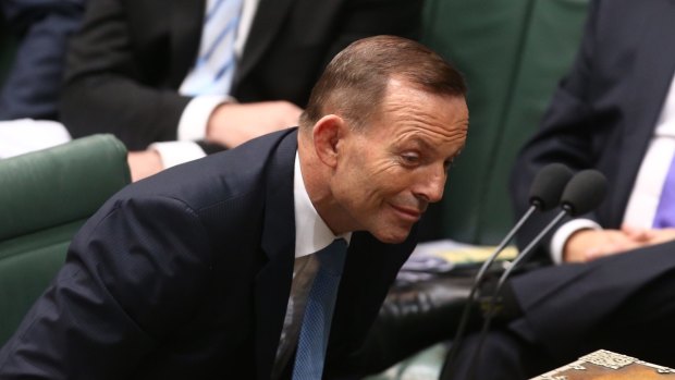 Prime Minister Tony Abbott in question time on Wednesday.