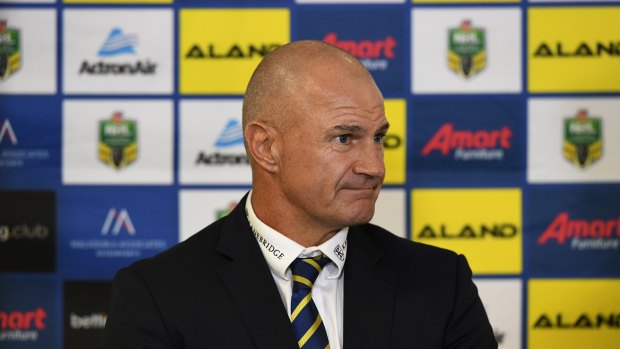 Player support: Eels coach Brad Arthur.