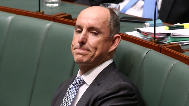 Human Services Minister Stuart Robert during question time on Wednesday.