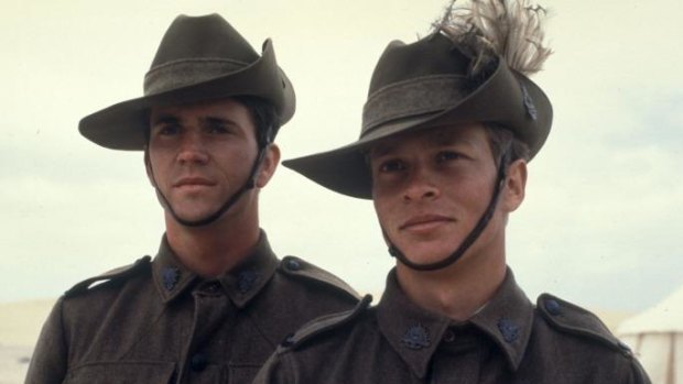Mel Gibson (left) and Mark Lee in Peter Weir's classic film Gallipoli (1981). 