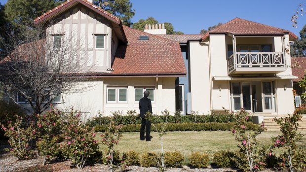 Jaehee Choi, who agreed to an interview on his purchase of the historic Westridge House in Yarralumla, but who is keeping some of the mystery by declining to be photographed other than from behind.