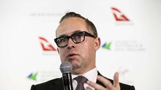 Qantas chief executive Alan Joyce, who in March labelled Canberra Airport's behaviour "absolutely appalling".  