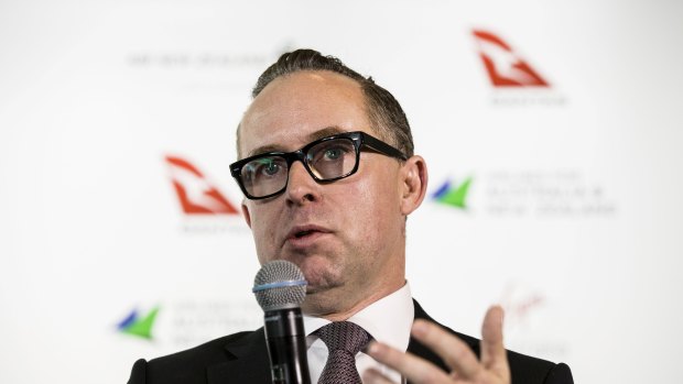 Qantas chief executive Alan Joyce, who in March labelled Canberra Airport's behaviour "absolutely appalling".  