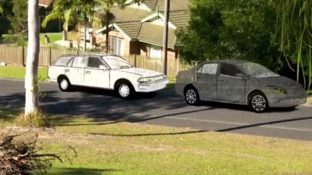 An artist's impression of two cars seen in Kendall on the morning William Tyrrell disappeared. 
