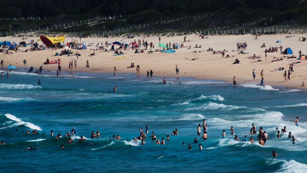 Maroubra Beach on Friday, as temperatures reached 29 degrees in the CBD.