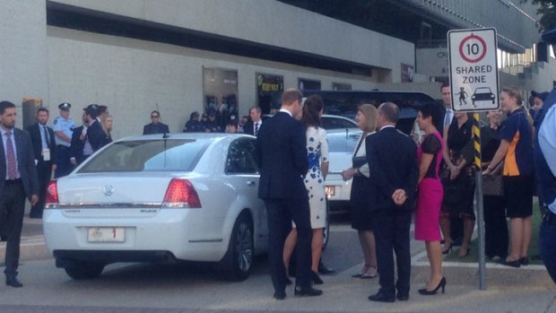 The Duke and Duchess leave South Bank after meeting waiting fans.