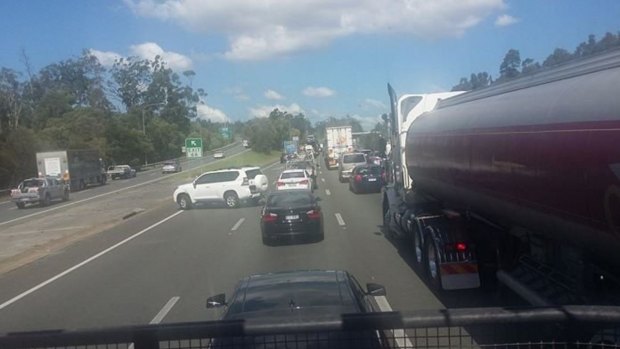 The man was arrested after police responded to several calls from the public about a speeding motorist running other vehicles off the M1 on the northern end of the Gold Coast.