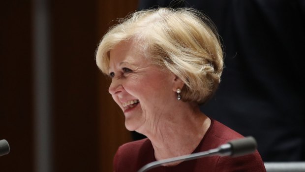 Gillian Triggs during her final Senate committee appearance on Thursday.