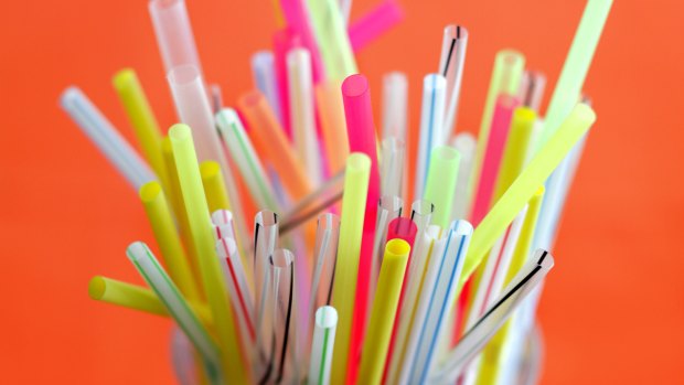 Plastic straws are banned, but recycled paper and plastic are still allowed.