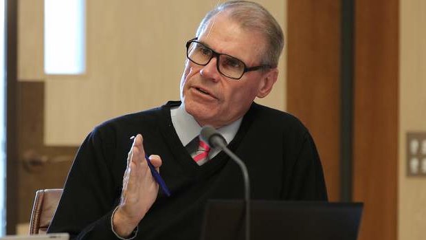 Senator John Faulkner during Budget Estimates at Parliament House. Photo: Alex Ellinghausen