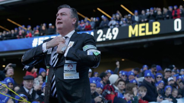 Collingwood president Eddie McGuire at a previous Big Freeze at the MCG on the Queen's Birthday. 