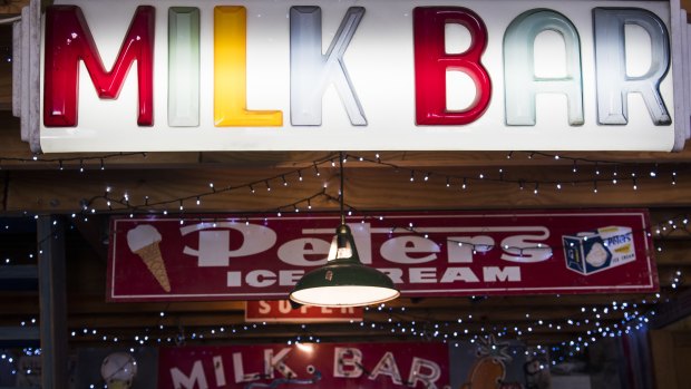 This sign is precious to Yianni - his family owned a milk bar in the NSW town of Wellington in the 1960s.