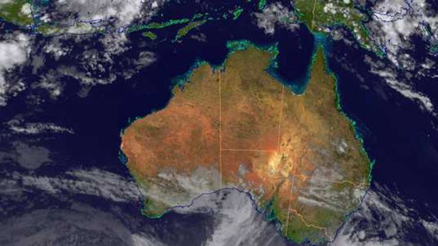 As this satellite image shows, most of northern Australia is cloud free although patchy convective cloud remains over parts of the central inland of Queensland.
