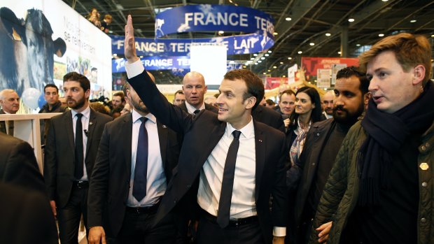French President Emmanuel Macron is in Australia this week.