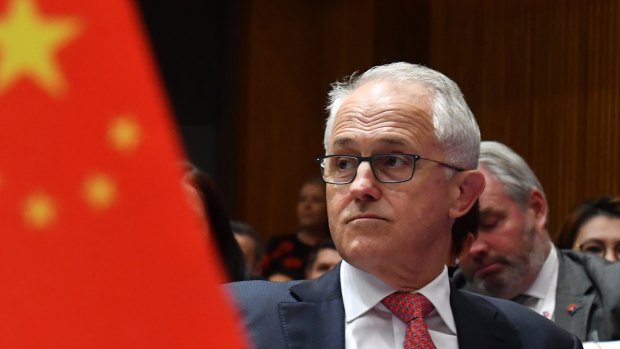 Prime Minister Malcolm Turnbull at an Australia China Business Council event at Parliament House.