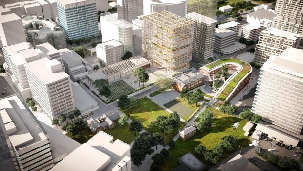 Parramatta's Arthur Phillip High School will be rebuilt in a 17-storey tower.