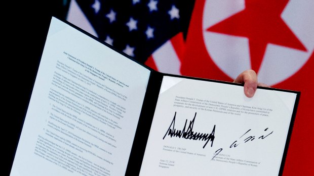 The letter, signed by US President Donald Trump and North Korean leader Kim Jong-un, does not specify what the commitments are.