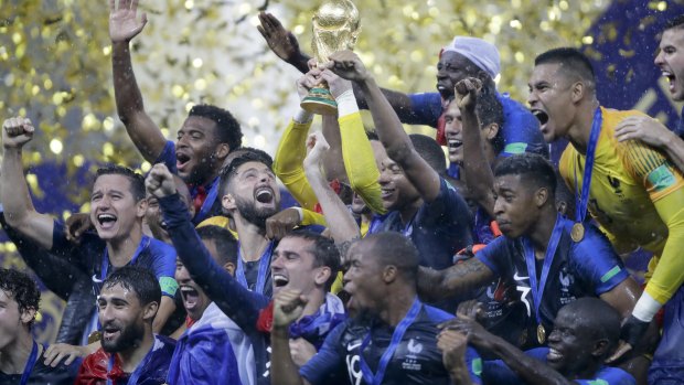 Too much class: France celebrate winning the World Cup.