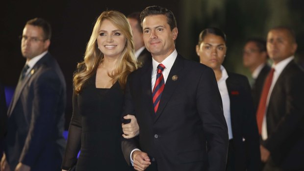 Mexican President Enrique Pena Nieto and his wife first lady Angelica Rivera on Friday.