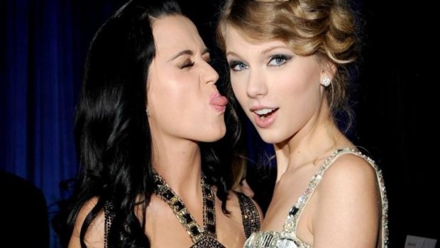 Katy Perry (left) and Taylor Swift in happier days: at the 2010 Grammy awards.