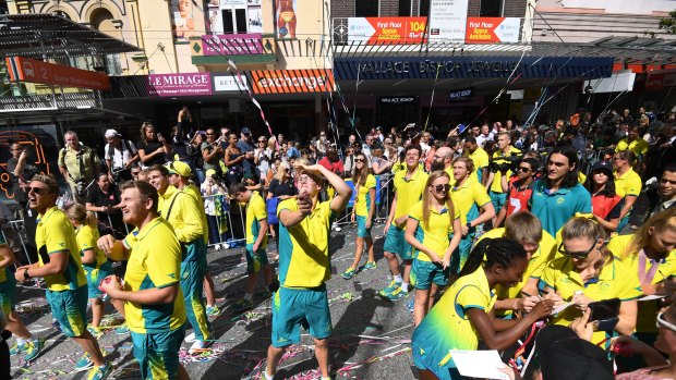 Brisbane turned up in force to congratulate Australia's successful Commonwealth Games athletes.