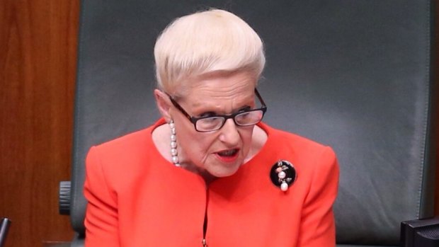 Speaker Brownwyn Bishop in Question Time on Thursday.