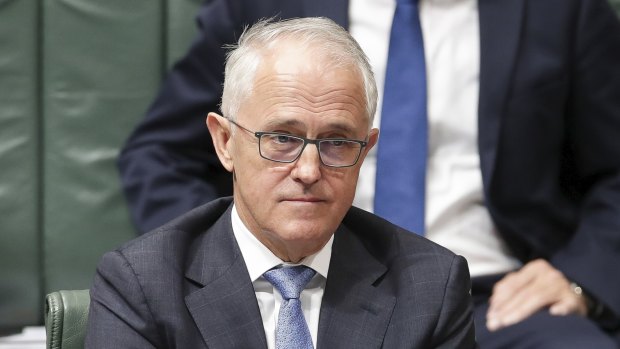 Prime Minister Malcolm Turnbull during question time at Parliament House in Canberra.