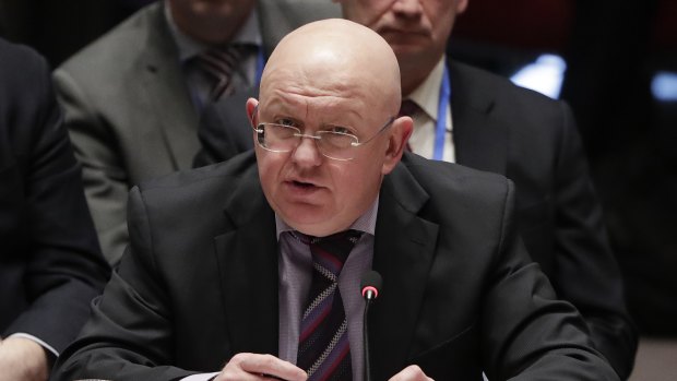Russian Ambassador to the United Nations Vasily Nebenzya.