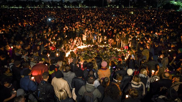 Thousand of people attended the candlelit vigil.