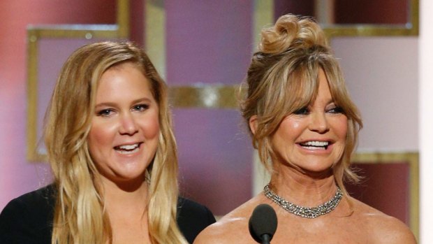 Goldie Hawn, right, alongside Snatched co-star Amy Schumer.