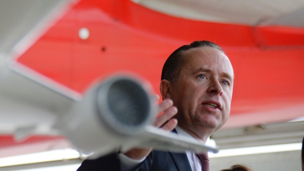 Qantas chief Alan Joyce as he announced the airline's massive order of new Dreamliners.