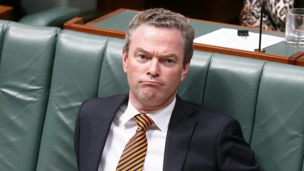 Leader of the House Christopher Pyne at the end of question time on Tuesday.