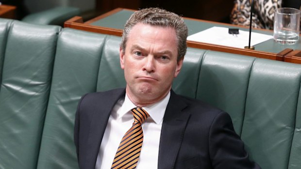 Leader of the House Christopher Pyne at the end of question time on Tuesday.