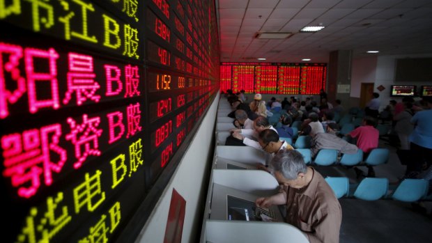 Shares on the Shanghai stock exchange have fallen almost 9 per cent over the past week. 