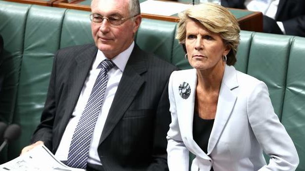 Foreign Affairs Minister Julie Bishop during Question Time. Photo: Alex Ellinghausen