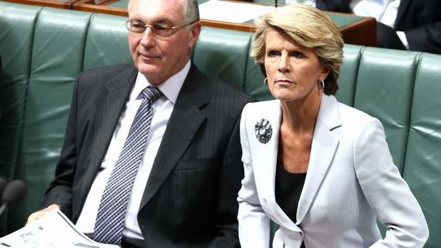 Foreign Affairs Minister Julie Bishop during Question Time. Photo: Alex Ellinghausen