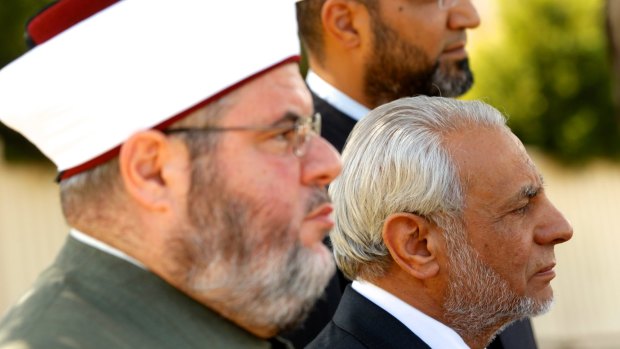 The Grand Mufti of Australia, Dr Ibrahim Abu Mohammed (right), and Sheikh Yahya Safi (left), of the Lakemba mosque, have backed a fatwa against Islamic State.