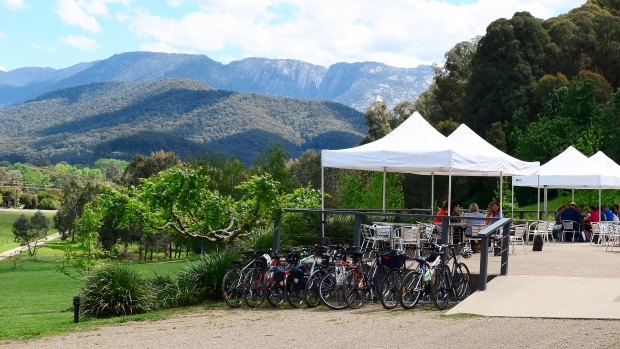 Ringer Reef is a small, family-run winery just out of Bright, and an easy ride down the Rail Trail.