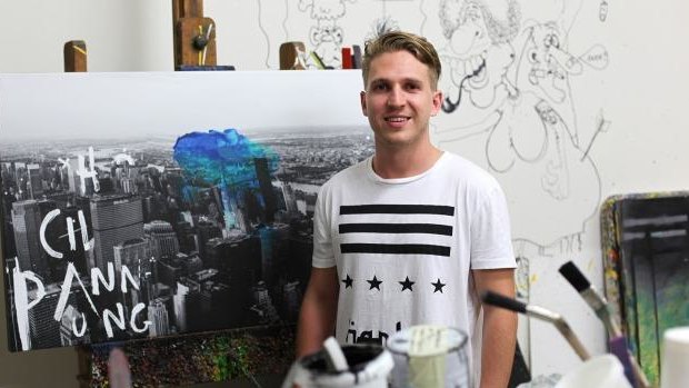 Queensland artist Jake Hart, the grandson of art legend Pro Hart and the son of David Hart, wants to make his own mark on the art world.