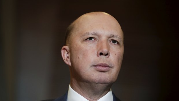 Home Affairs Minister Peter Dutton has been accused of pandering to right-wing groups.