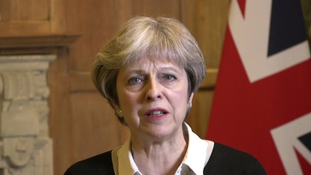 British Prime Minister Theresa May announcing early on Saturday morning that she has authorised British armed forces to "conduct coordinated and targeted strikes". 