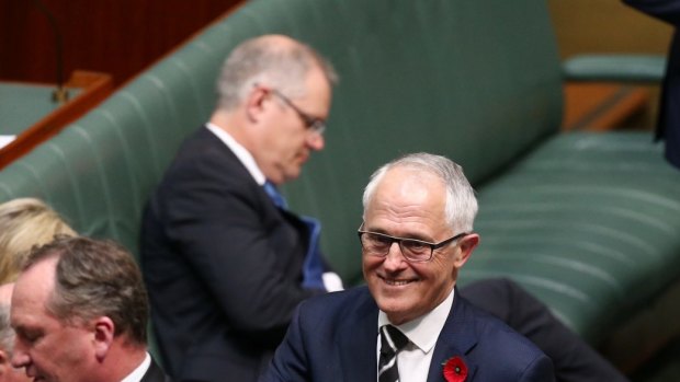 Prime Minister Malcolm Turnbull departs question time on Monday.