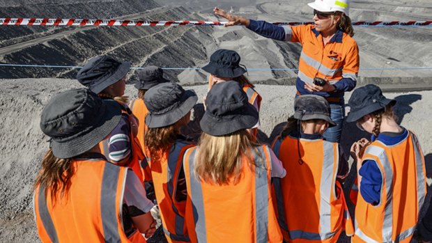 Students in NSW's upper Hunter region tour the Mount Thorley Warkworth mine. 