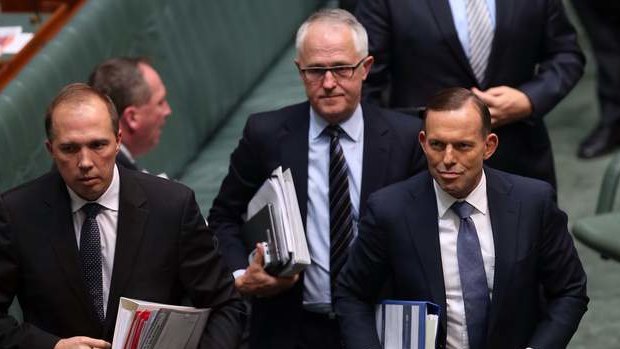 Prime Minister Tony Abbott at the conclusion of question time on Thursday. Photo: Andrew Meares