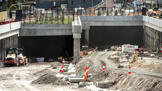 Parramatta Road at Ashfield showing the new Westconnex Tunnel.