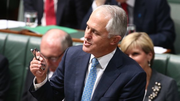 Prime Minister Malcolm Turnbull during question time on Wednesday.