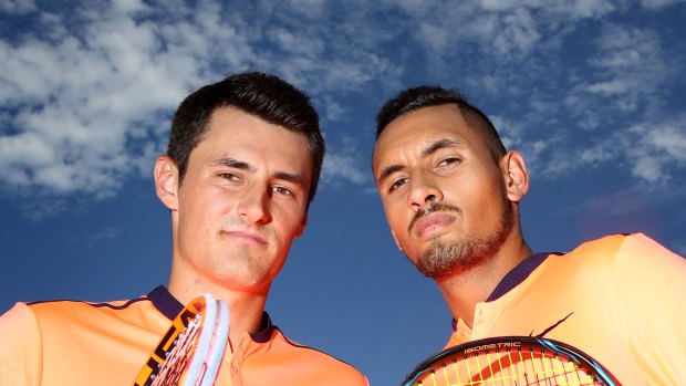 Face off: Bernard Tomic and Nick Kyrgios will meet at the French Open.