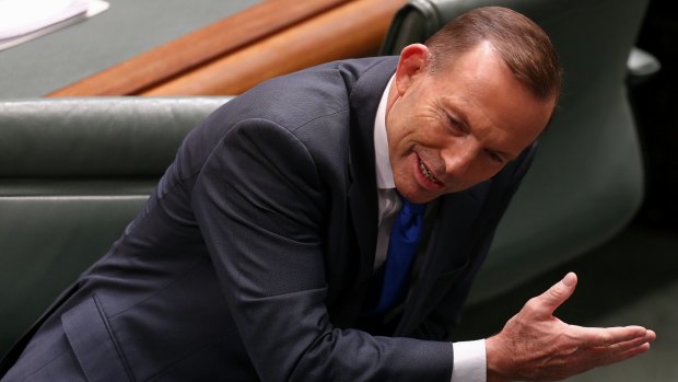 Prime Minister Tony Abbott during question time on Thursday.