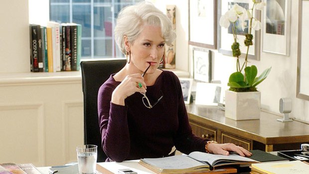 Meryl Streep as Miranda Priestly in 'The Devil Wears Prada', which is long thought to be inspired by Anna Wintour's tenure at 'Vogue'.
